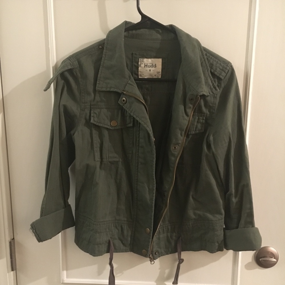 Olive green utility jacket